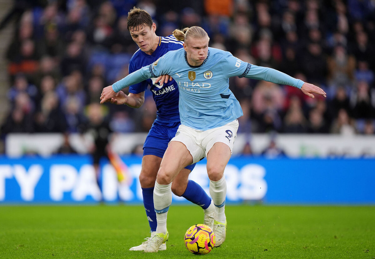 Manchester City's Erling Haaland ends the year as the English League's top scorer