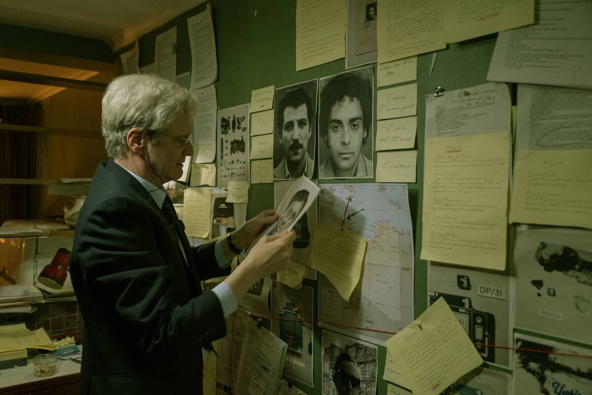 Colin Firth  in a scene from Lockerbie: A Search for Truth.