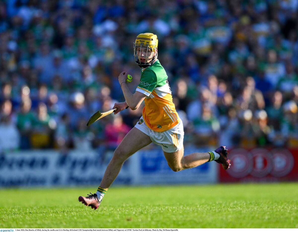 Dan Bourke of Offaly during the All-Ireland U20 Championship final against Tipperary.