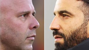 <p class="contextmenu internal_Caption">Liverpool boss Arne Slot and his Manchester United counterpart Ruben Amorim, who face off in the Premier League at Anfield on Sunday</p>