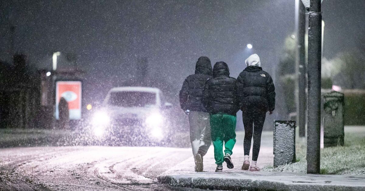 「かなりの積もり」が予想されるため、コーク道路を除雪するために除雪車が出動