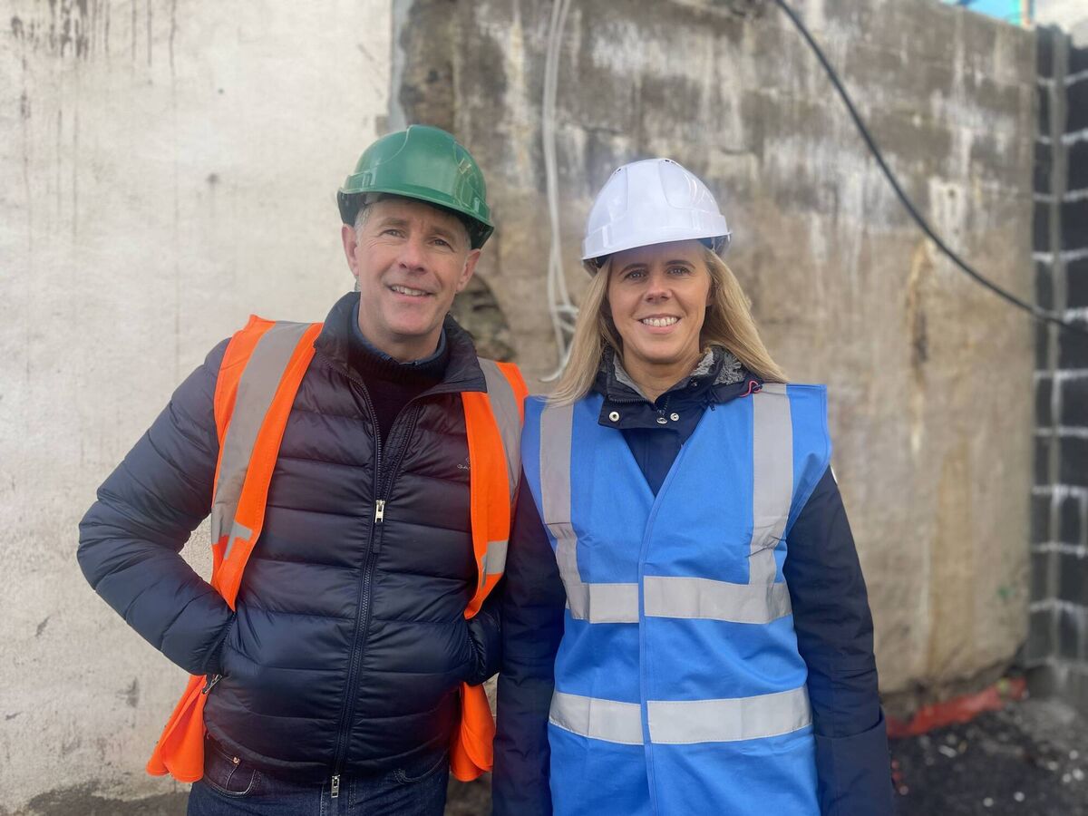 Dermot Bannon with homeowner Karen Mulligan. Pictures: RTÉ 