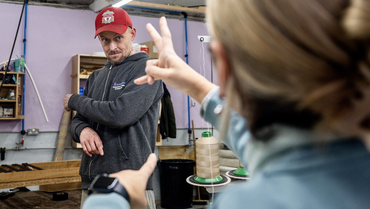 John O’Sullivan says the workplace has had an extremely positive impact on his mental health. Picture: Chani Anderson John O’Sullivan says the workplace has had an extremely positive impact on his mental health. Picture: Chani Anderson