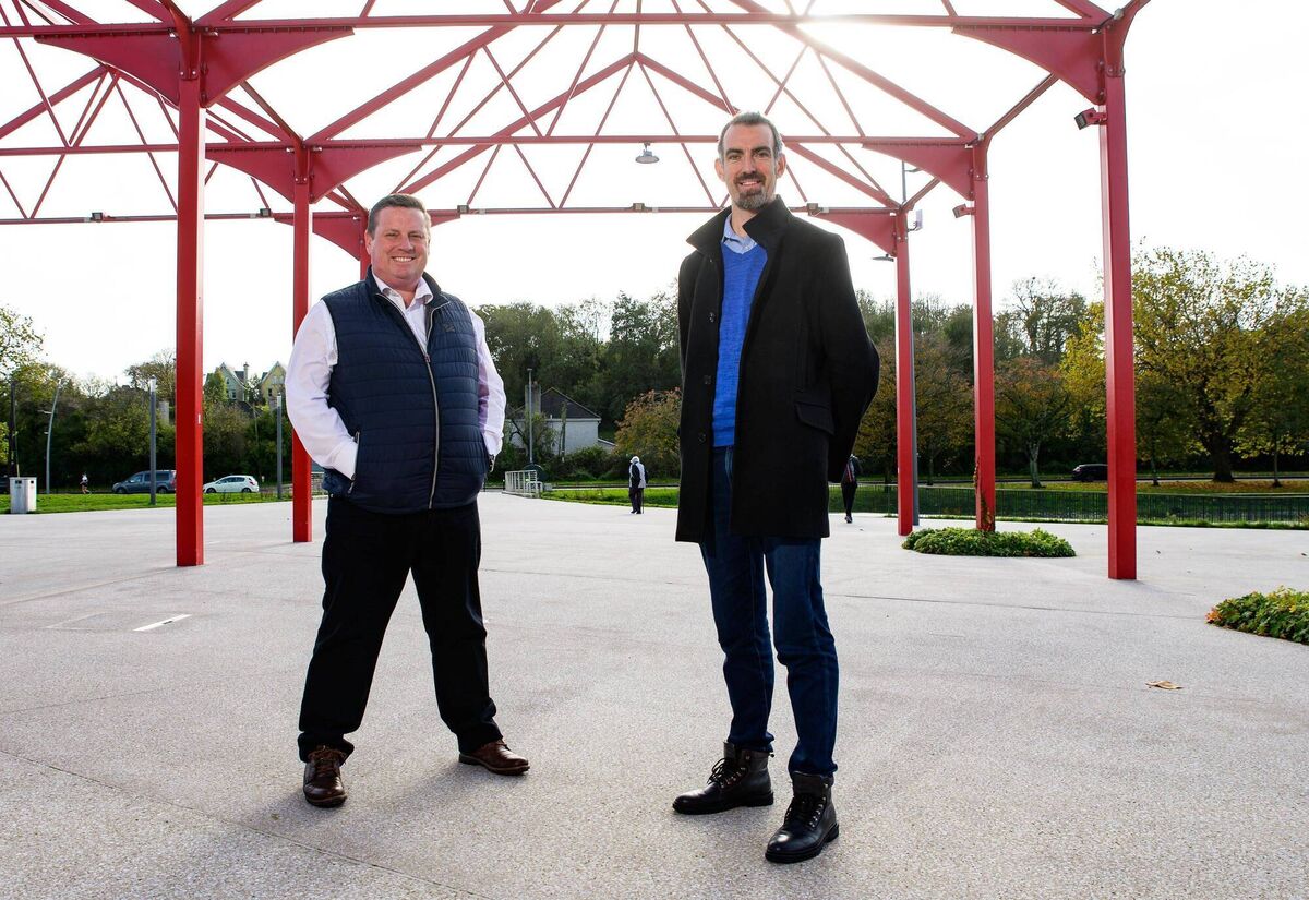 Martin Fitzgerald and Mike McGrath, co-founders of Kwayga. Picture. John Allen