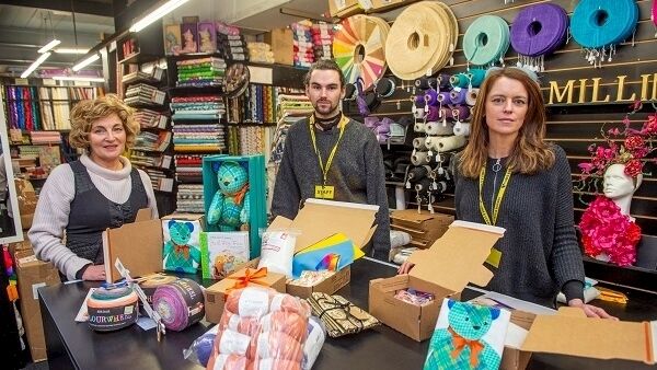 Joan Lucey, Robert McGillicuddy and Yvonne O’Connell putting together adult and children’s craft kits for online orders at Vibes and Scribes, Bridge Street. Picture: Dan Linehan Joan Lucey, Robert McGillicuddy and Yvonne O’Connell putting together adult and children’s craft kits for online orders at Vibes and Scribes, Bridge Street. Picture: Dan Linehan