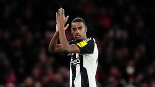 <p>ALEXANDER THE GREAT: Newcastle United's Alexander Isak applauds the fans. Pic: John Walton/PA Wire.</p>