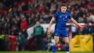 <p>ELITE DEFENDER: Garry Ringrose of Leinster during the United Rugby Championship match between Munster and Leinster at Thomond Parkk. Pic: Seb Daly/Sportsfile</p>