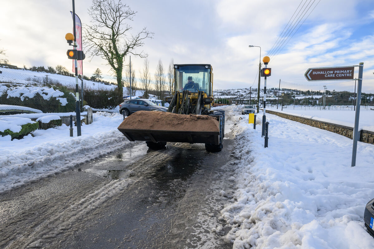 Roads being gritted in Newmarket, Co Cork. Picture: Dan Linehan Roads being gritted in Newmarket, Co Cork. Picture: Dan Linehan
