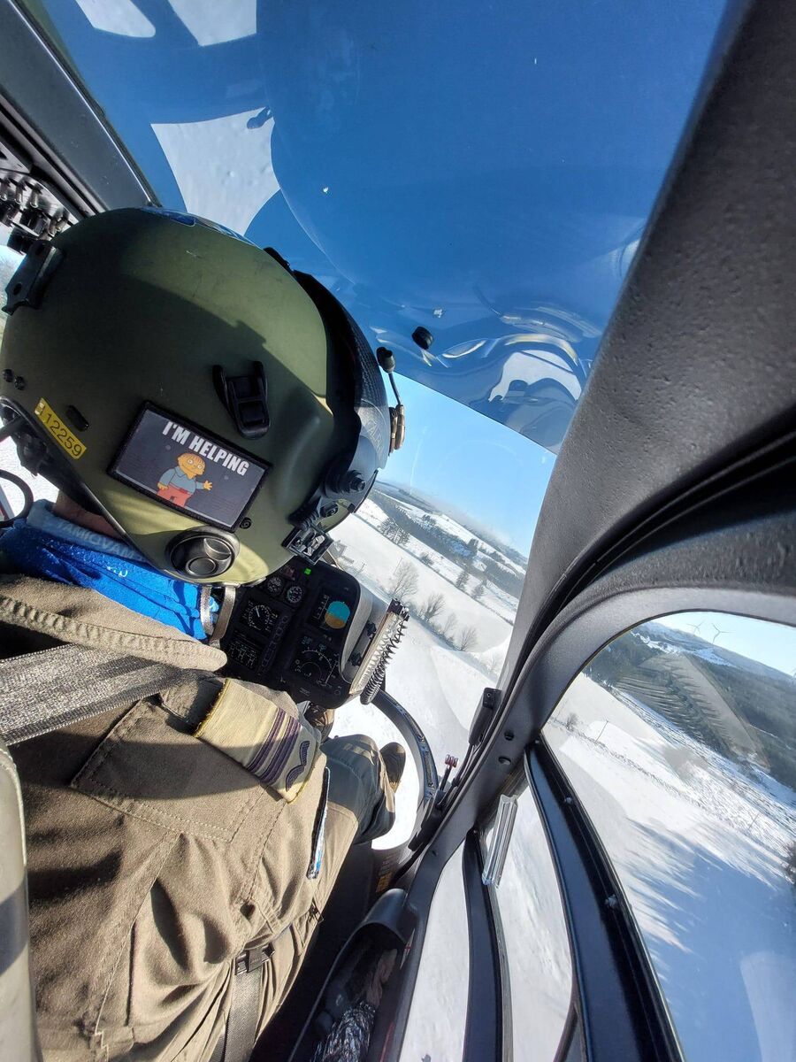 Irish Air Corps and ESB crews helped to restore power. Picture: X