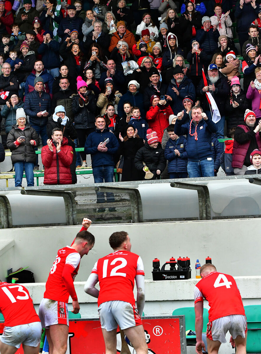  Watergrasshill supporters show their delight after their team beat Carey Faughs. Pic: Moya Nolan