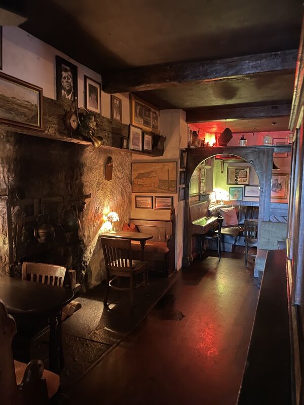 The hotel bar is an inviting spot. The hotel bar is an inviting spot.