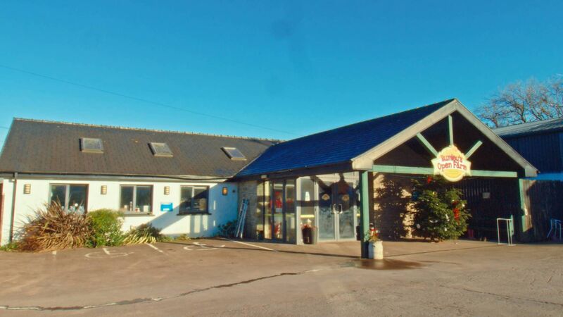 Some of the purpose-built buildings at Rumley's Open Farm, for sale via agents Hodnett Forde