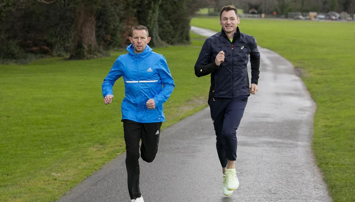 Emmet Dunleavy &amp; David Gillick in Marlay Park, Dublin. Photo: Gareth Chaney