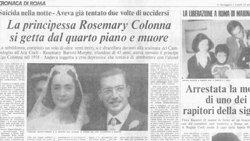 The Italian newspaper Il Messaggero described her death in lurid detail.