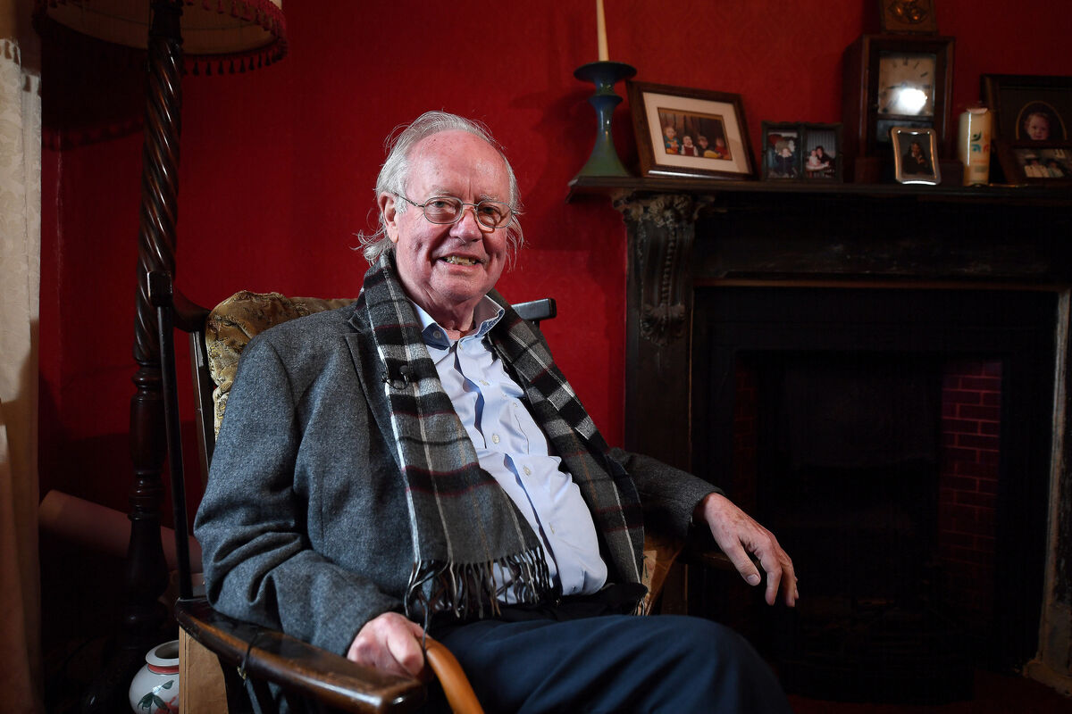 Brendan Kennelly in the bedroom of his house in Balylongford, Co Kerry.