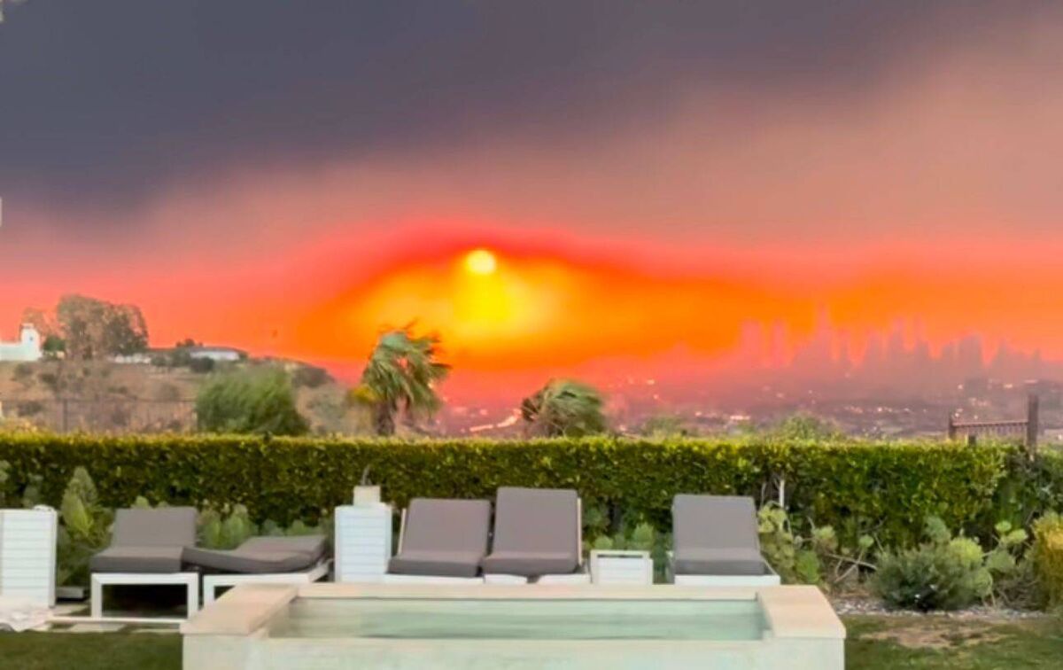 A view from the home of Tiffany Stanley and husband Garrett Thomas in the Hollywood hills.