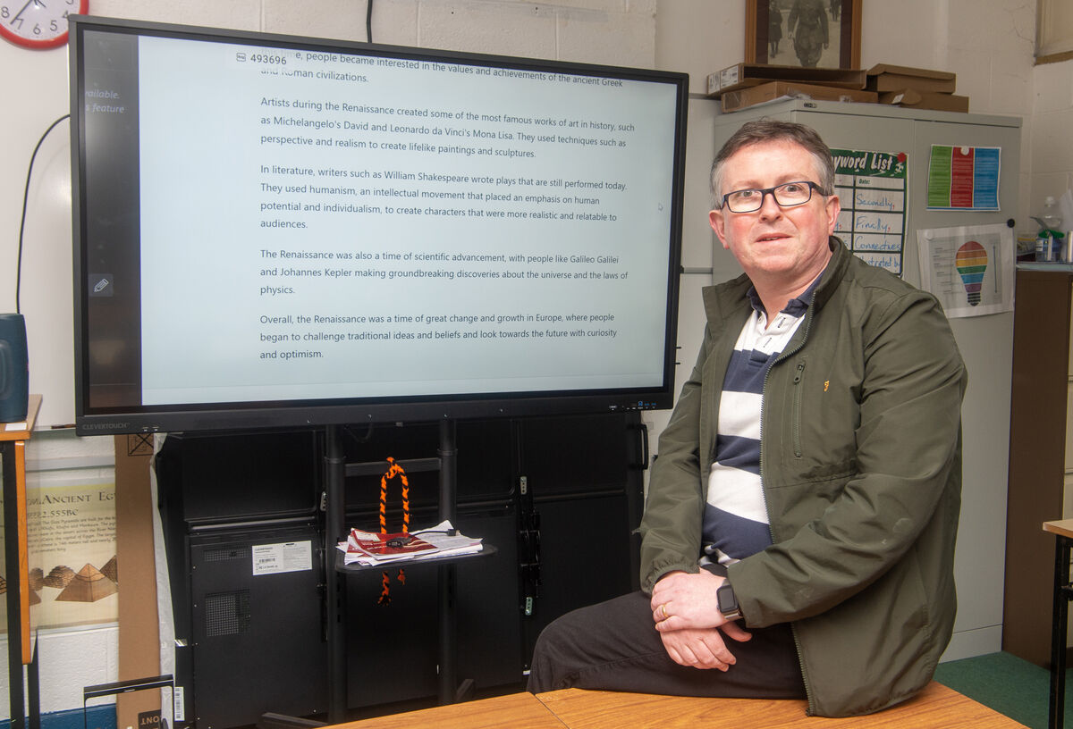 Teacher Patrick Hickey says proposed Leaving Cert reforms should be paused to consider the full implications of AI: 'We are going to spend an awful lot of time and money on training and resources and it’s going to be obsolete.' File picture: Dan Linehan Teacher Patrick Hickey says proposed Leaving Cert reforms should be paused to consider the full implications of AI: 'We are going to spend an awful lot of time and money on training and resources and it’s going to be obsolete.' File picture: Dan Linehan