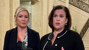 <p>Sinn Féin leader Mary Lou McDonald, pictured with First Minister Michelle O’Neill, left, warned against any ‘fatalist instincts’ over Donald Trump. Picture: David Young/PA</p> <p>Sinn Féin leader Mary Lou McDonald, pictured with First Minister Michelle O’Neill, left, warned against any ‘fatalist instincts’ over Donald Trump. Picture: David Young/PA</p>
