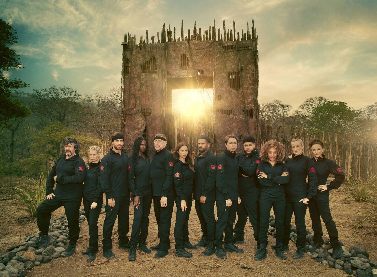 The full cast of Celebrity Bear Hunt.