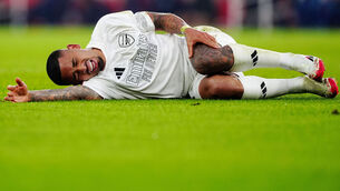 <p>INJURY NIGHTMARE: Arsenal's Gabriel Jesus goes down injured during the Emirates FA Cup third round match at the Emirates Stadium. Pic: Mike Egerton/PA Wire.</p>