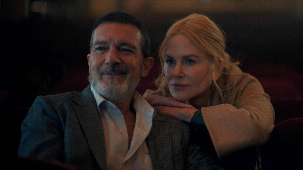 Nicole Kidman and Antonio Banderas in Babygirl. 
