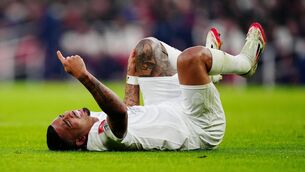 <p>Gabriel Jesus suffered the injury during the FA Cup tie against Manchester United on Sunday (Mike Egerton/PA)</p>