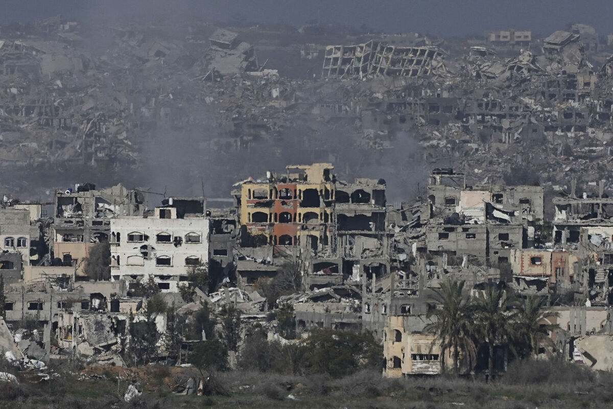 Destroyed buildings by Israeli bombardments are seen inside the Gaza Strip from southern Israel, on Tuesday, Jan. 14, 2025. (AP Photo/Tsafrir Abayov) Destroyed buildings by Israeli bombardments are seen inside the Gaza Strip from southern Israel, on Tuesday, Jan. 14, 2025. (AP Photo/Tsafrir Abayov)