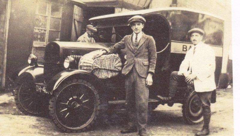 Michael Healy, who founded Healy’s Bakery in 1862, with the bakery's bread van. Michael Healy, who founded Healy’s Bakery in 1862, with the bakery's bread van.