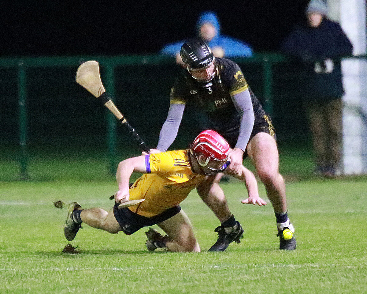 Evan Maxted of TUS and Cian Boran of DCU, battling for possession. Evan Maxted of TUS and Cian Boran of DCU, battling for possession.