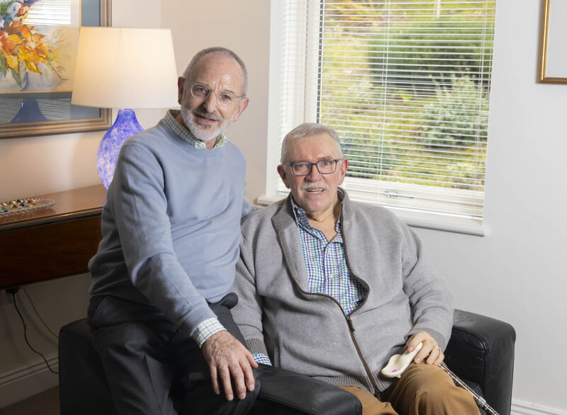 Michael Murphy with his husband Terry O'Sullivan in Co. Wexford. Photograph: Patrick Browne