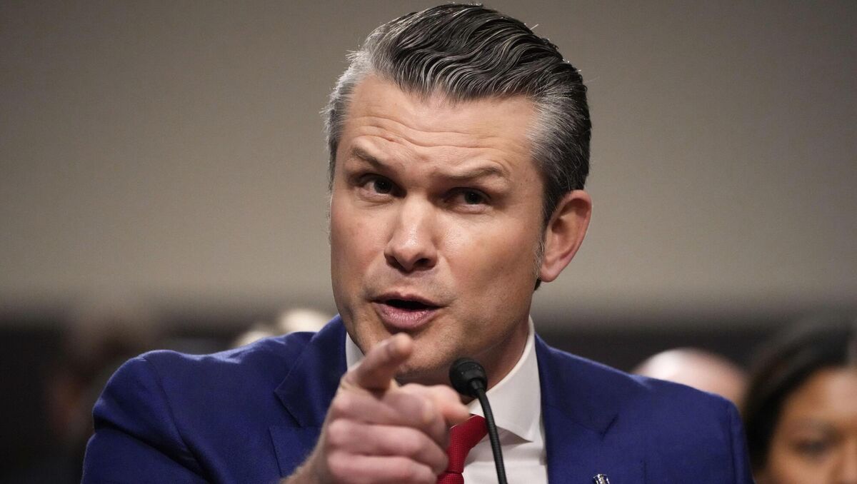 Pete Hegseth, chosen by Donald Trump to be defence secretary, at his confirmation hearing in Washington on January 14. Picture: Alex Brandon/AP