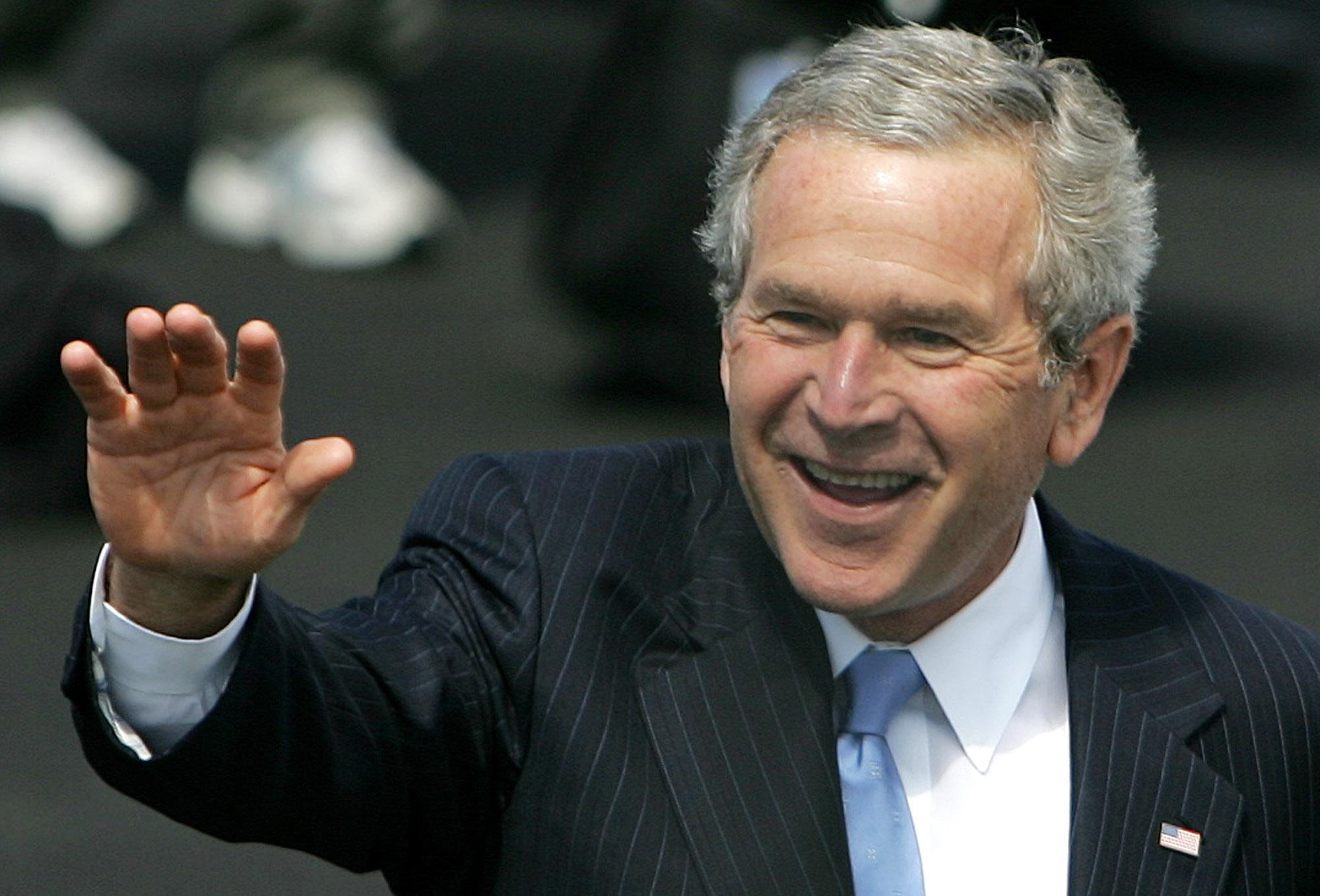US president George Bush was abetted by British prime minister Tony Blair in the totally unnecessary Iraq war that cost millions of lives. Picture: Alastair Grant/PA
            