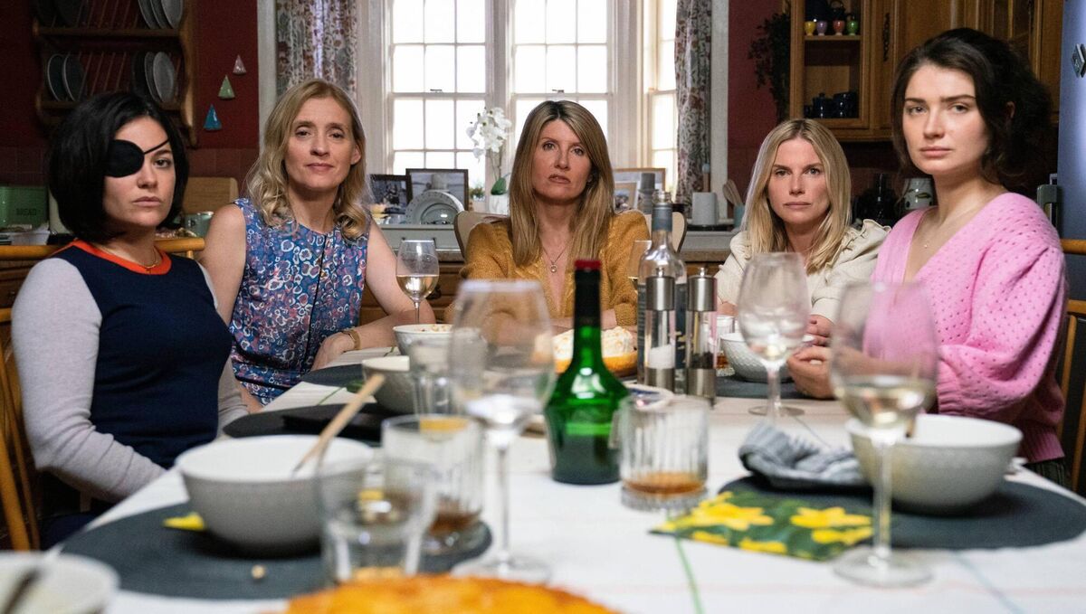 Anne-Marie Duff alongside her Bad Sisters co-stars Sarah Greene, Sharon Horgan, Eva Birthistle and Eve Hewson in Bad Sisters. Picture: PA Photo/AppleTV+