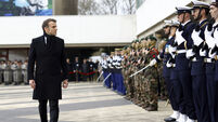 French President Macron makes new year speech to Armed Forces in western France