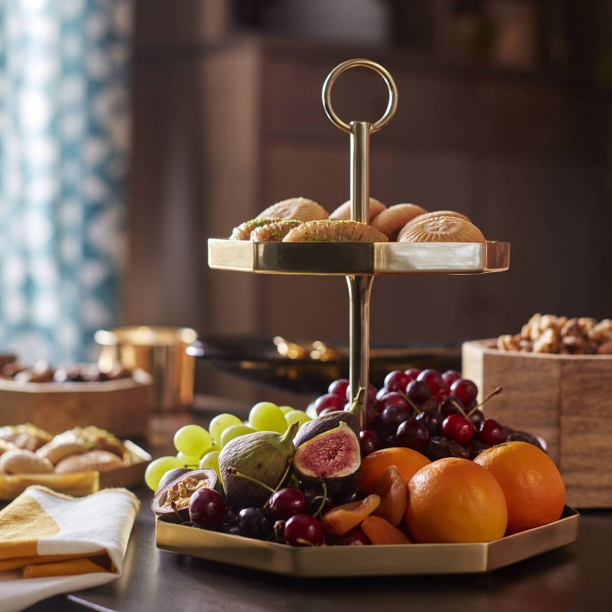 Ikea Gokvällå serving stand with two tiers, €25.
