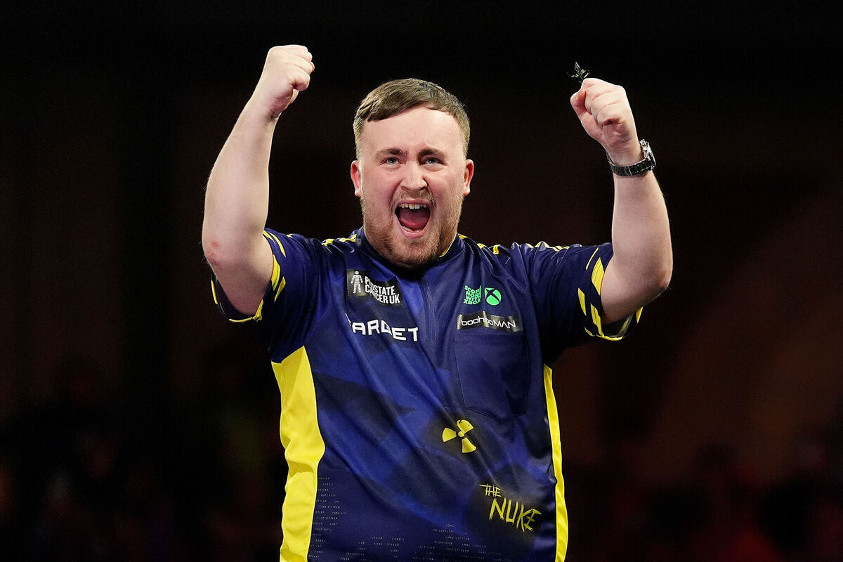 Luke Littler celebrates winning the Paddy Power World Darts Championship. Pic: Zac Goodwin/PA Wire. Luke Littler celebrates winning the Paddy Power World Darts Championship. Pic: Zac Goodwin/PA Wire.