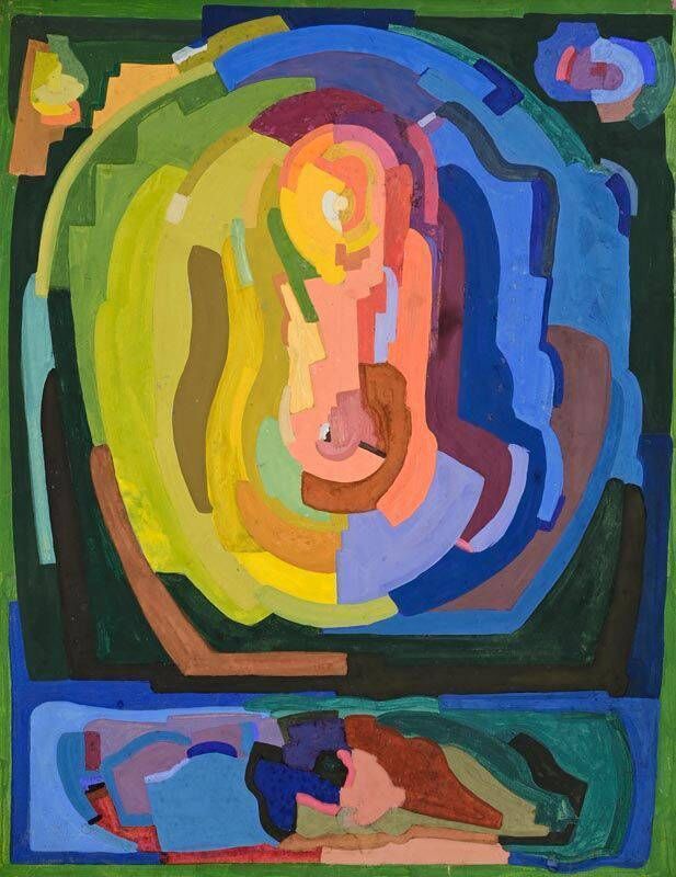 'Composition' by Evie Hone at Morgan O'Driscoll's Irish art online auction.