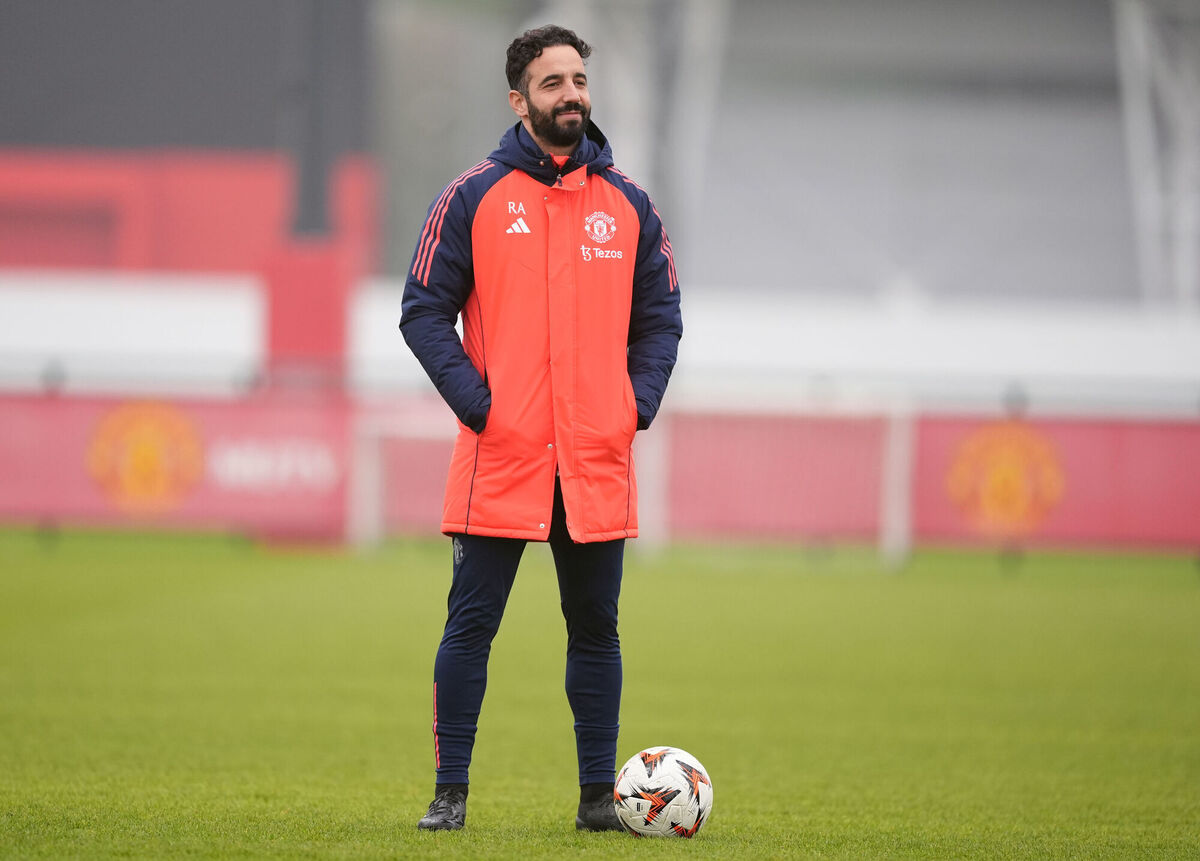 Amorim oversees training before Thursday’s Europa League game against Rangers Amorim oversees training before Thursday’s Europa League game against Rangers