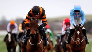 <p>Paul Townend takes the ride on Nick Rockett for Willie Mullins in Thursday's Thyestes Chase at Gowran Park Pic: Ryan Byrne/Inpho</p>