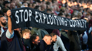 Matchday revenue among Europe’s highest-earning clubs has surpassed the two billion euro mark, at a time when supporters in England are protesting about ticket prices (Bradley Collyer/PA)