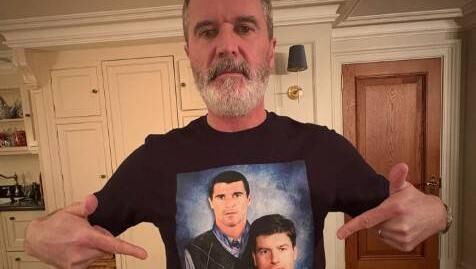 FOOTBALL FRIENDS: Denis Irwin joined on Roy Keane on the Overlap podcast on Thursday. Pic: Roy Keane's Instagram.