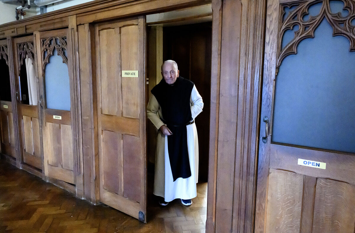  Fr Patrick at the door between the confessionals at Mount Melleray Abbey. File picture: Dan Linehan
