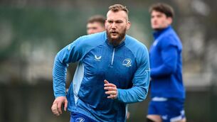 <p>READY TO START: RG Snyman during Leinster Rugby squad training at Thornfield in Dublin. Photo by David Fitzgerald/Sportsfile.</p>