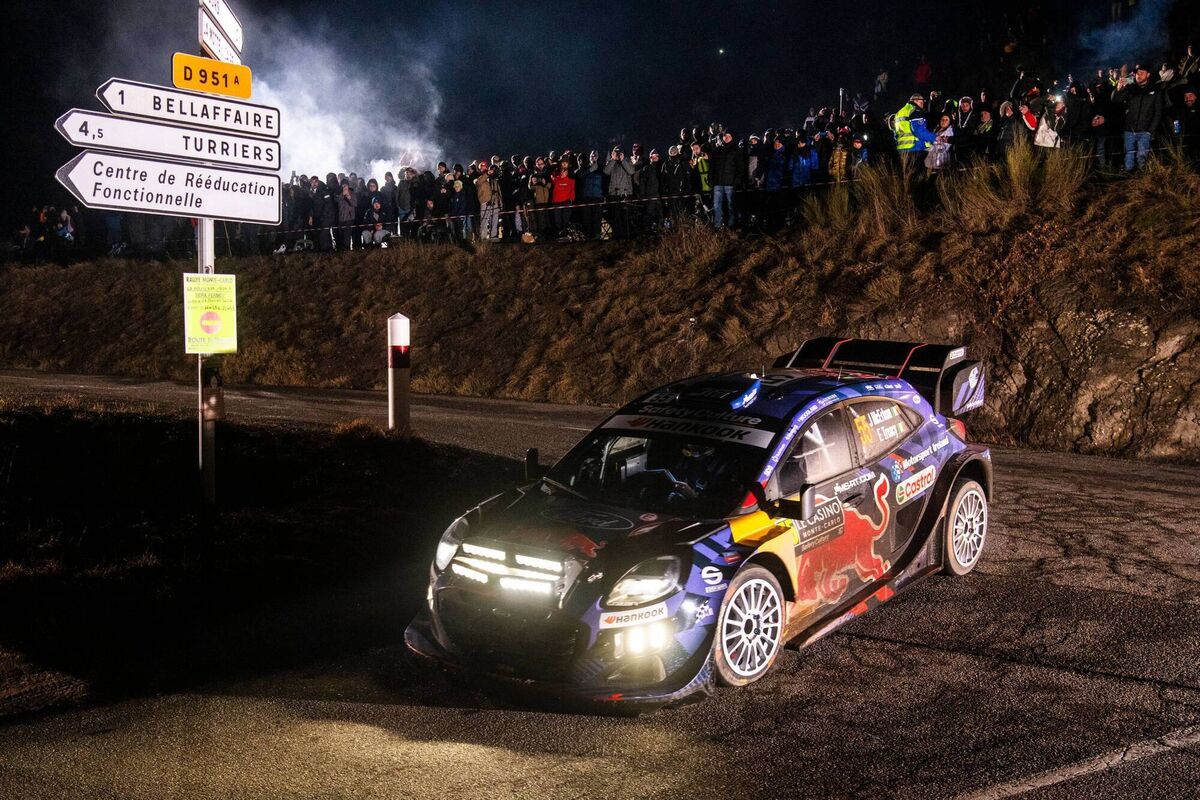 Derry's Josh McErlean and his Cork co-driver Eoin Treacy (Ford Puma Rally1) in action during Rallye Monte-Carlo, the opening round of the World Rally Championship. Picture: Jaanus Ree / Red Bull Content Pool . Derry's Josh McErlean and his Cork co-driver Eoin Treacy (Ford Puma Rally1) in action during Rallye Monte-Carlo, the opening round of the World Rally Championship. Picture: Jaanus Ree / Red Bull Content Pool .