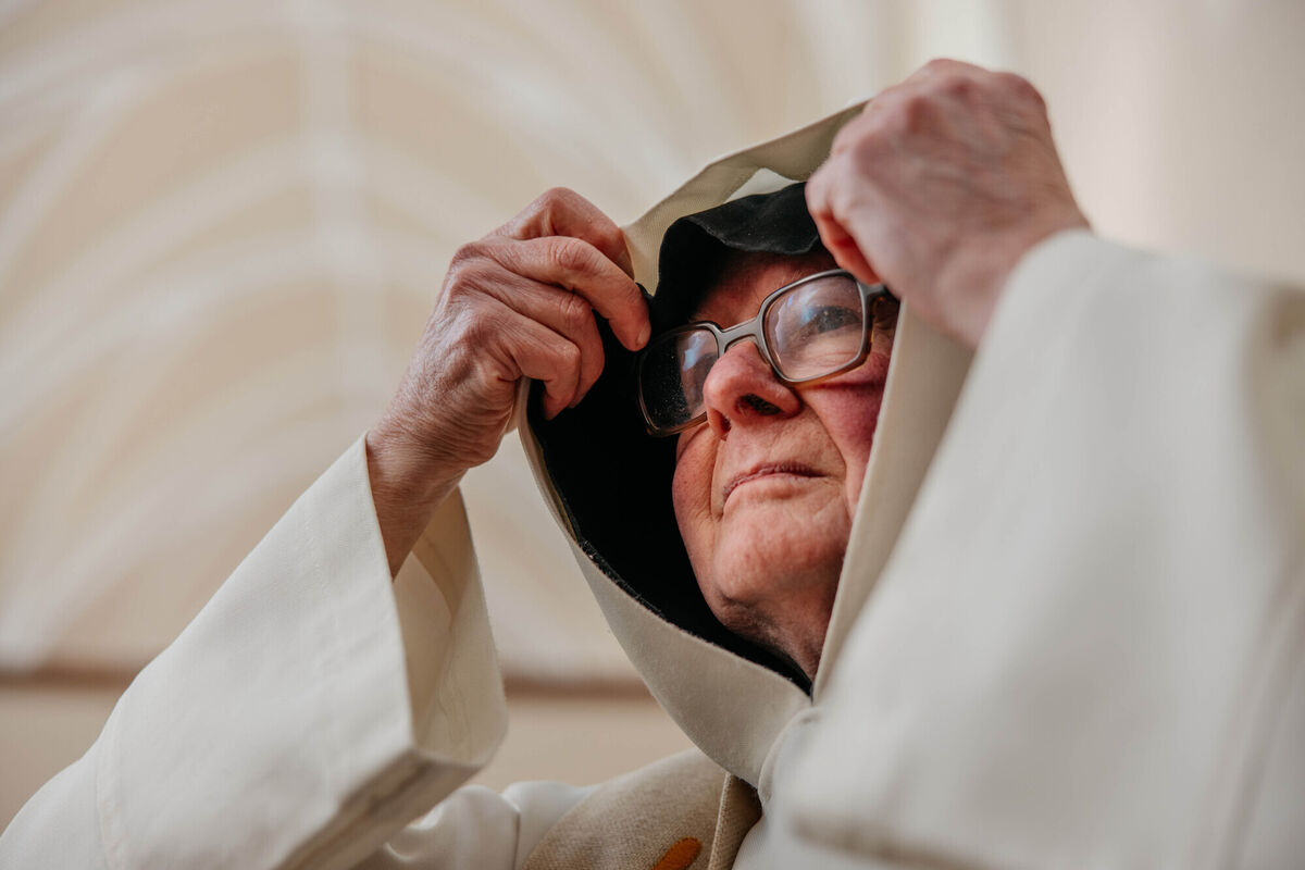 Dom Augustine McGregor, former Abbot of Mount Melleray Abbey getting ready for what maybe his final service at the abbey. Picture: Sean Curtin True Media.