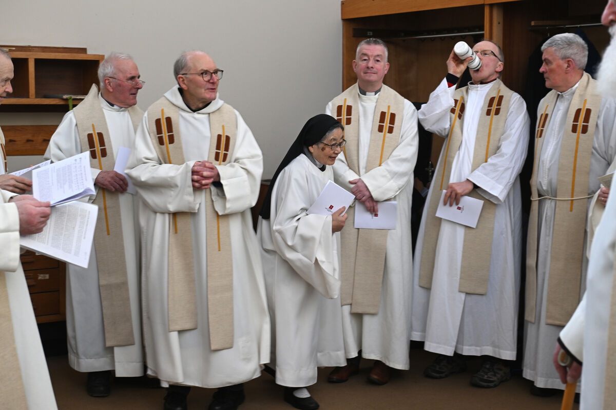  Members of the clergy getting ready for the last mass at Mount Melleray Abbey, Co Waterford. Picture: Dan Linehan
