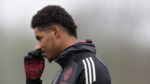 <p>Marcus Rashford has not featured in any of Manchester United’s last 11 matches. Picture: Martin Rickett/PA</p>