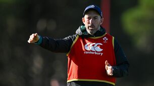 <p>GOOD MAN:Assistant coach Andrew Goodman during an Ireland Rugby squad training session at The Campus in Quinto da Lago, Portugal. Photo by Brendan Moran/Sportsfile</p>
