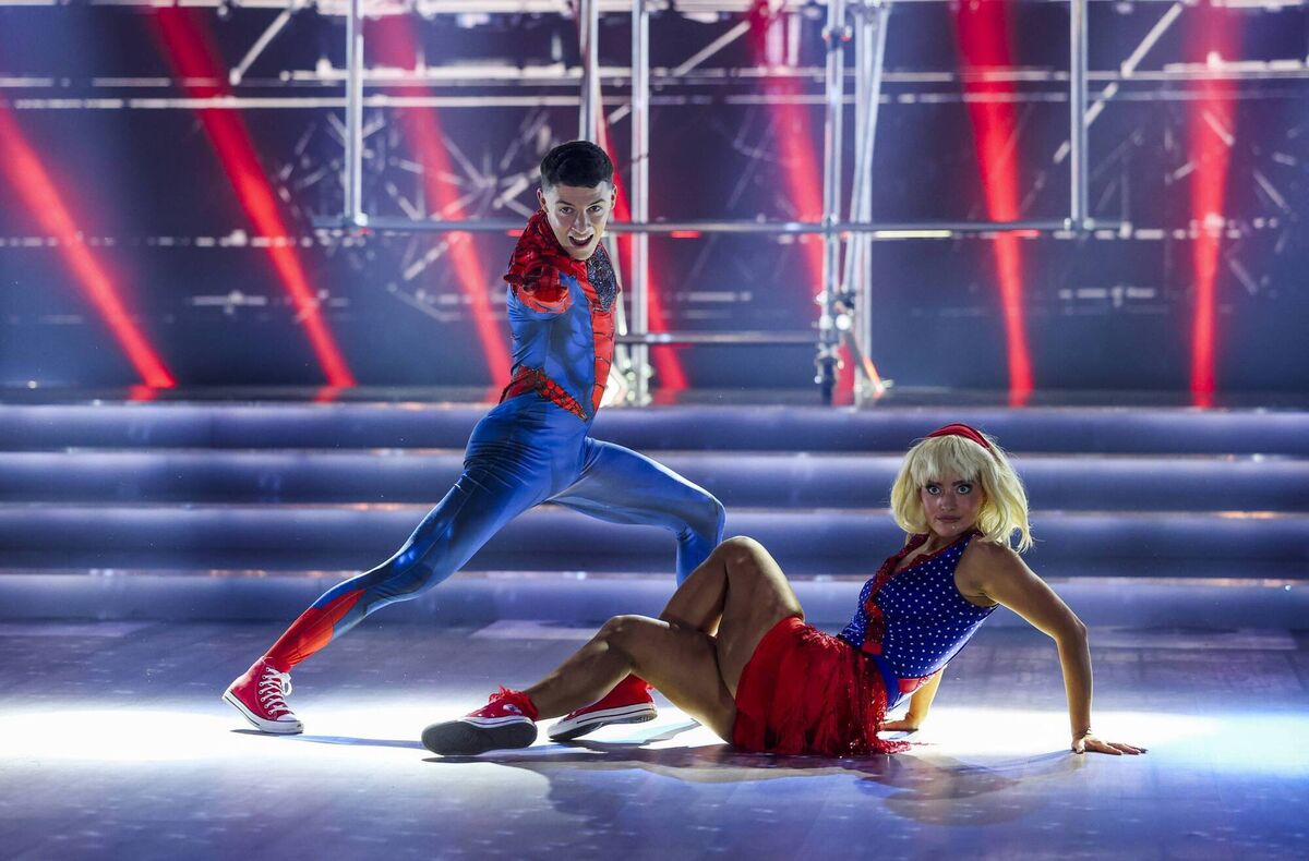 Olympic Gold Medal Gymnast Rhys Mc Clenaghan with his pro dance partner Laura Nolan during last week's Dancing with the Stars performance. Picture: Kyran O’Brien/kobpix. Olympic Gold Medal Gymnast Rhys Mc Clenaghan with his pro dance partner Laura Nolan during last week's Dancing with the Stars performance. Picture: Kyran O’Brien/kobpix.