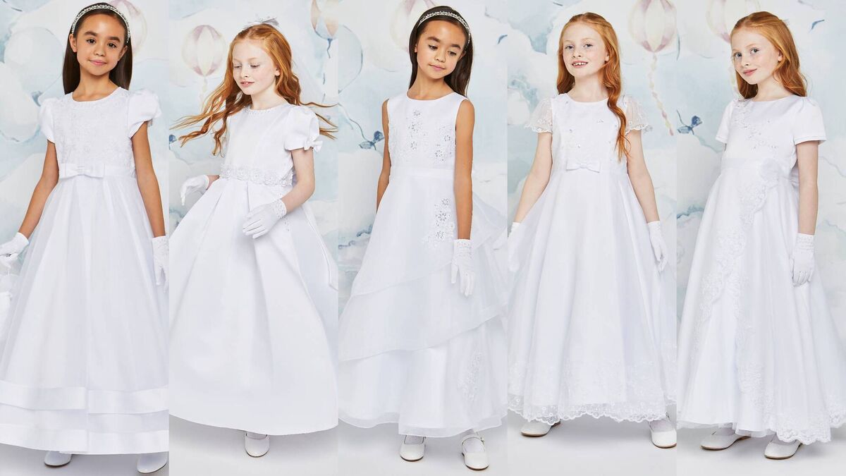 The collection has five dresses to choose from.